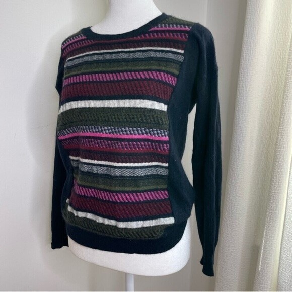 J. CREW wool rabbit hair blend preppy academia retro striped sweater stripe XS/S - Picture 10 of 10